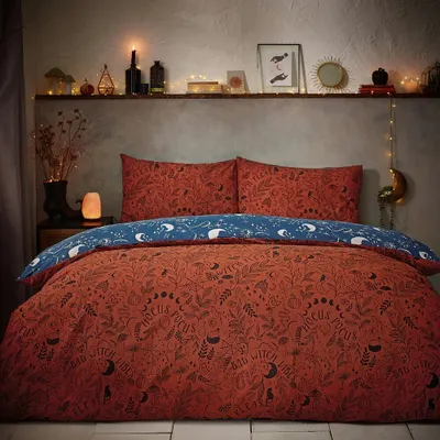 Produktbild von Furn - wendbar - Bettwäsche-Set "Witchy Vibes" RV3501 (Einzelbett) (Rostfarben)