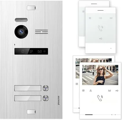 Produktbild von Balter EVO Silber Video Türsprechanlage Quick-Talk 2-Draht BUS Komplettsystem für 2 Teilnehmer