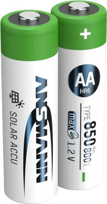 Produktbild von Ansmann 1312-0026, Wiederaufladbarer Akku, AA, Nickel-Metallhydrid (NiMH), 1,2 V, 2 Stück(e), 800 mAh