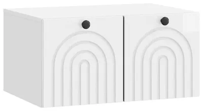 Obrázok produktu pre Nástenná TV skrinka Biela s vysokým leskom 59,5 x 41 x 30 cm