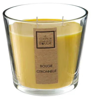 Produktbild von Atmosphera Duftkerze - 500g - Zitrus/Citronella-Duft - 40 Brennstunden - Sommerduft