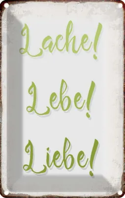 Produktbild von vianmo Blechschild 18x12 cm lache lebe liebe Dekoration