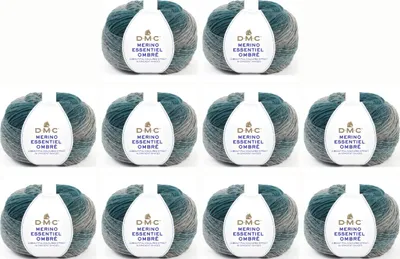 Immagine prodotto di 5 gomitoli di filato DMC Merino Essentiel Ombré – filato sfumato composto da 50% Lana e 50%.poliacrilico (colore 1003)