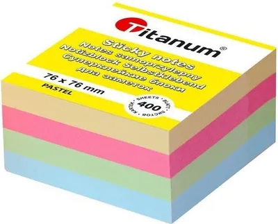 Immagine prodotto di PASTELLO note adesive autoadesive 76x76 mm cubo Titanum