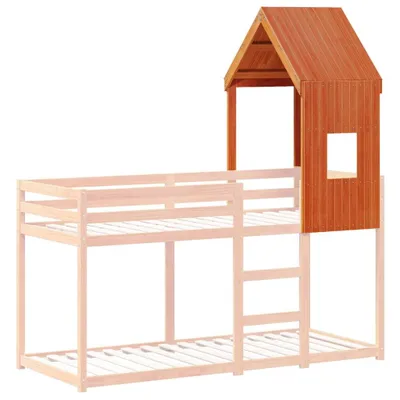 Obrázek produktu pro vidaXL Baldachýn na dětskou postýlku vosk hnědý 60x99x139,5 cm masivní borovicové dřevo