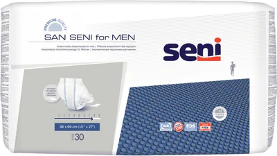 Produktbild von Inkontinenzvorlagen San Seni for Men (1Karton: 2x30 Stück)>>>>