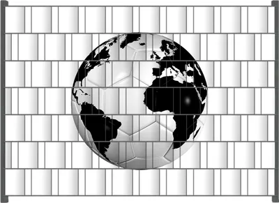 Produktbild von Wallario Zaunsichtschutz mit Motiv Planet Fußball für Ein- und Doppelstabmatten Zäune in der Größe 200 x 140 cm