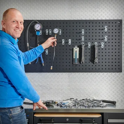 Produktbild von Basisset Werkzeughaken für Lochwand  - 10 cm