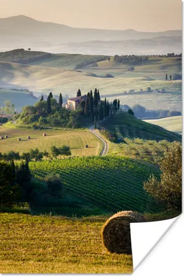 Produktbild von MuchoWow® Poster Toskana - Landschaft - Grün 60x90 cm - Wanddekoration