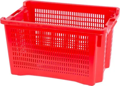 Produktbild von Kiste ICS M401000, 40 Liter, 56x35x31 cm, perforierte Wände, rot