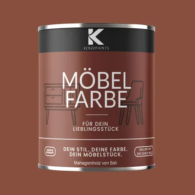 Produktbild von Kenzopaints 750ml Möbelfarbe Möbellack - Mahagoniholz von Bali