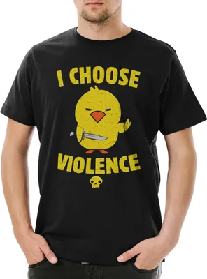 Produktbild von Urban Backwoods I Choose Violence Rubber Duck, Herren T-Shirt, Farbe: Schwarz, Größe: 5XL