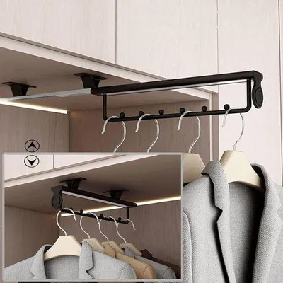 Produktbild von Famanu Kleiderstange mit ausziehbarem Design - Robuster Kleiderschrank-Erweiterungsrohr