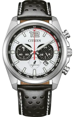 Zdjęcie produktu dla Męski zegarek Citizen model: CA4640-09A z białą tarczą i skórzanym paskiem