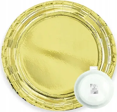 Image de Assiettes d'Anniversaire Or 7Cinch 6Spcs Jetables
