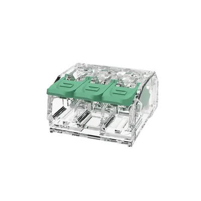 Produktbild von Installationsklemme mit Hebel für flexible und starre Leiter 3x 0,2–4 mm², grün – EDO413, EDO Technic