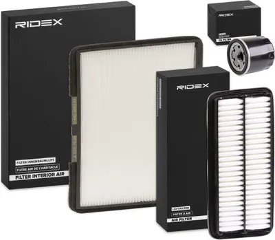 Produktbild von RIDEX Filterset Inspektionspaket Filtersatz für VW Transporter IV Bus (70B, 70C, 7DB, 7DK, 70J, 70K, 7DC, 7DJ) für BMW 5 Limousine (E60) für FIAT