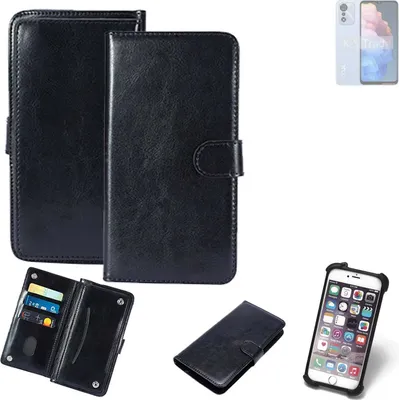 Produktbild von K-S-Trade 360° Hülle kompatibel mit Coolpad Cool 30 schwarz Kunstleder Case BookCase WalletCase Kunstlederederhülle Handyhülle, Rundumschutz