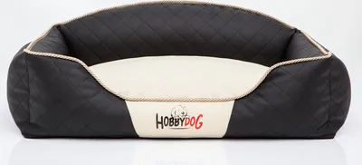 Produktbild von Hundekissen Hundebett Hundekorb Hundesofa für Haustier Hunde Waschbar - Elite - 110 x 84 x 30 cm [Größe: XXL] - Beige mit Schwarz