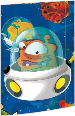 Produktbild von Gummizugmappe - A3 Space Aliens. Packung mit 3 Stück