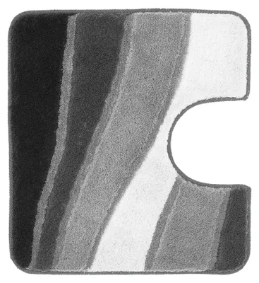 Produktbild von Kleine Wolke Badteppich Ocean Schiefer 55 cm x 50 cm WC-Vorleger mit Ausschnitt