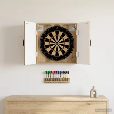 Produktbild von Dartboard Schrank HAARLEM Artisan-Eiche 52,5 x 10,5 x 53,5 cm