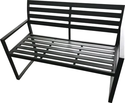 Produktbild von Gartenbank 2-sitzer 122 cm Aluminium dunkelgrau
