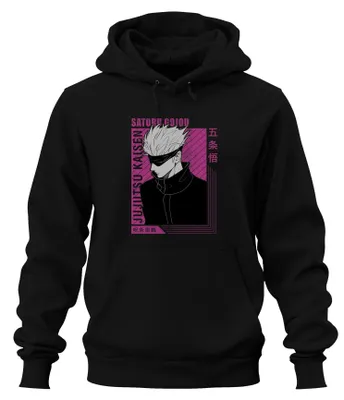 Zdjęcie produktu dla Bluza z kapturem uni  Satoru Gojo Jujutsu Kaisen, czarna, L