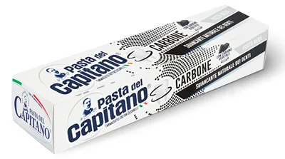 Produktbild von Pasta del Capitano Charcoal, Aufhellende Zahnpasta, 100 ml, Erwachsener, Paste, Karbon