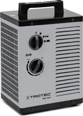 Produktbild von TROTEC Keramik Heizlüfter TDS 10 P Elektroheizer inkl. Mehrstufen-Temperaturregelung bis 2.000 Watt (2 kW) Bauheizer mit Thermostat