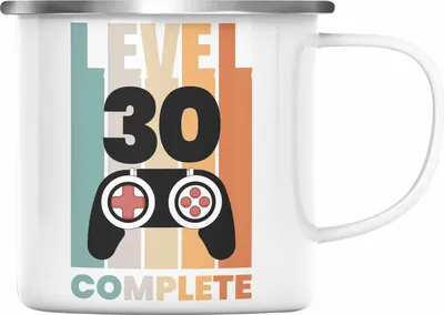 Produktbild von Trendation -  30. Geburtstag Emaille Tasse Mann Geschenk 30er Geschenkidee 30 Vater Männer Lustig Geschenke (Silber)