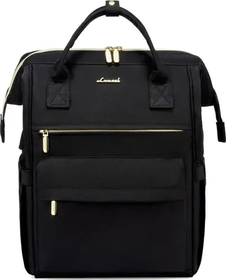 Image de LOVEVOOK Sac à dos scolaire Garçons Ordinateur portable 17 pouces Femme Noir