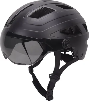 Produktbild von Mattschwarzer Fahrradhelm mit getöntem Visier - Kali Cruz-Plus Fahrradhelm - Fahrradhelm mit getöntem Visier - Sturzhelm mit getöntem Visier - Mattschwarzer E-Bike-Helm mit getöntem Visier - Größe S/M