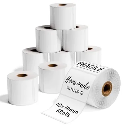 Zdjęcie produktu dla Etykiety termiczne phomemo 40X30MM do drukarki 9 rolek X230SZT