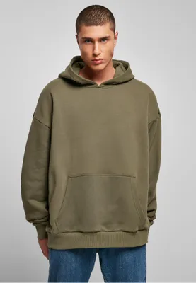 Image de Build Your Brand BY162 | Ultra Heavy Coton Box Hommes Hoody - Sweat à capuche - Couleur : Olive - Taille : XL