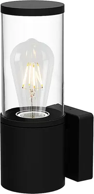 Immagine prodotto di Rabalux 7502 Wellington lampada da parete per esterni, E27, alluminio, nero, moderno, IP44, 25,5 cm