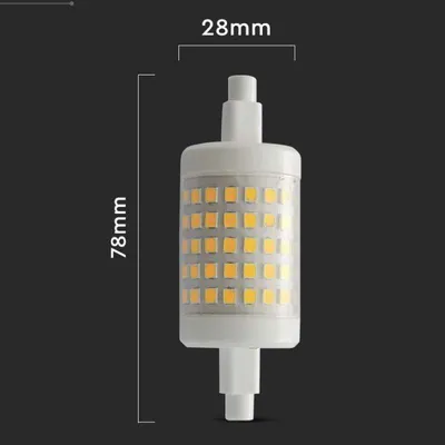 Image de Ampoule LED R7S 78mm 7W SMD 360° - Blanc Chaud 2300K - 3500K