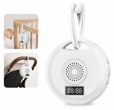 Produktbild von White Noise Schlafgerät Baby 1200mAh, Einschlafhilfe mit LED Display, tragbar, lange Laufzeit für Schlaf & Entspannung