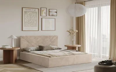 Obrázek produktu pro Postel PADWA 140x200 béžová s úložným prostorem