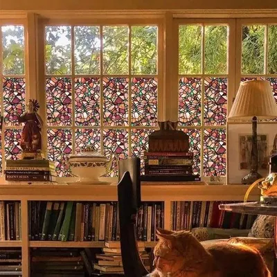 Productafbeelding van Famanu raamfolie, decoratief folie, privacyfolie, ondoorzichtig, 45 x 300 cm