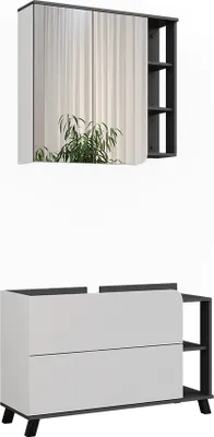 Immagine prodotto di Set di mobili da bagno Vicco Karen Antracite/bianco 2 parti, Model 55439