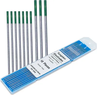 Produktbild von VECTOR WELDING Wolframelektroden 175mm (10 Stück) Größe 1,6 WP Grün