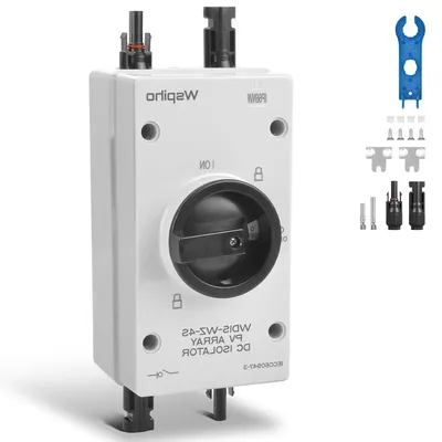 Productafbeelding van DC Scheidingsschakelaar - PV Isolator - Zonne-installatie Onderhoud - IP66 Waterdicht - 32 A 1200 V - Grijs