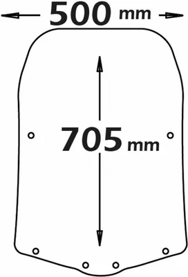 Obrázek produktu pro Čelní sklo ISOTTA 705x500mm pro YAMAHA