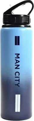 Obrázok produktu pre Manchester City FC - Fľaša na vodu s farebným gradientom, hliníková, 750 ml BS3149 (jedna veľkosť) (nebeská modrá/námorná modrá)