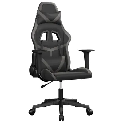 Image de Chaise de jeu Noir et gris Similicuir