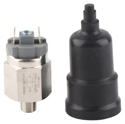 Image de Interrupteur de pression G1/8in QPM11-NO, plage de réglage de 0,02 à 0,1 MPa, tension d'alimentation AC220V ou 48VAC/DC, interrupteur de régulation de pression, type normalement ouvert, avec une haute tension d'isolation de 1500 V, pour une utilisation sûre