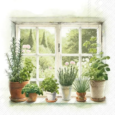 Produktbild von IHR Serviette Homegrown Herbs 20 Stk 33x33 cm