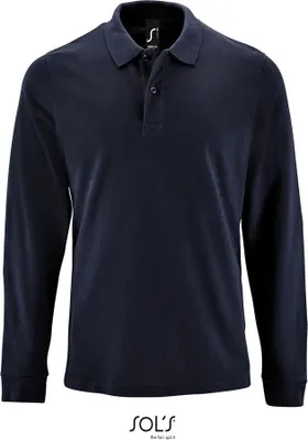 Immagine prodotto di SOLs 02087 | Polo uomo maniche lunghe in piqué Perfect - Colore: French Navy - Taglia: XL