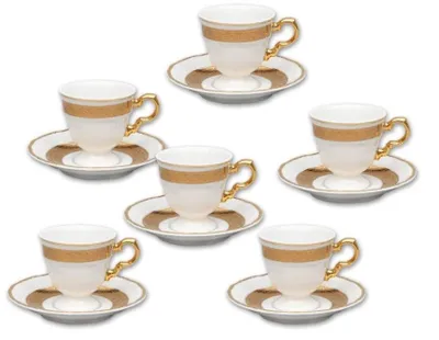 Obrázok produktu pre Thun 1794 Marie Louise, šálky na kávu, český porcelán, zlato, Thun, 6 ks